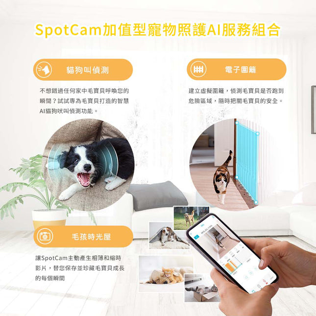SpotCam Mibo 專用一年期毛孩照護方案